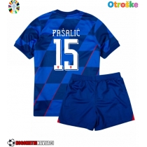 Otroške Nogometnih dresov Hrvaška Mario Pasalic #15 Gostujoči EP 2024 Kratki rokavi (+ hlače)